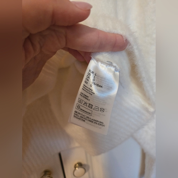 H&M White Rhinestone Button Cardigan - Picture 8 of 10